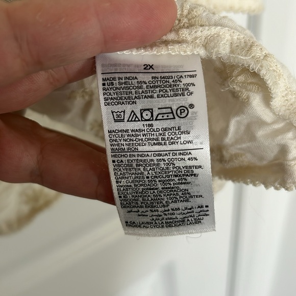 OLD NAVY - peasant cottagecore prairie round neck babydoll short sleeves 3X - Picture 4 of 8